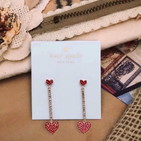 Kate Spade • Yours Truly Heart to Heart Earrings - Picture 4 of 4